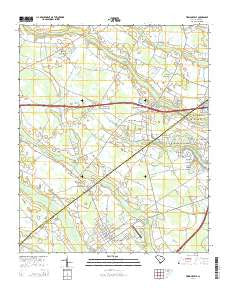 Timmonsville South Carolina Current topographic map, 1:24000 scale, 7.5 X 7.5 Minute, Year 2014