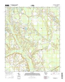 Tony Hill Bay South Carolina Current topographic map, 1:24000 scale, 7.5 X 7.5 Minute, Year 2014