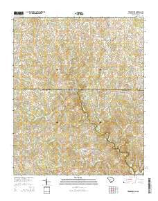 Tradesville South Carolina Current topographic map, 1:24000 scale, 7.5 X 7.5 Minute, Year 2014