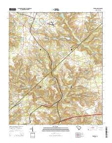 Trenton South Carolina Current topographic map, 1:24000 scale, 7.5 X 7.5 Minute, Year 2014