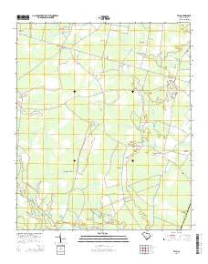 Trio South Carolina Current topographic map, 1:24000 scale, 7.5 X 7.5 Minute, Year 2014