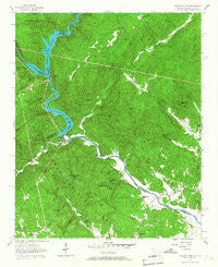 Tugaloo Lake Georgia Historical topographic map, 1:24000 scale, 7.5 X 7.5 Minute, Year 1957