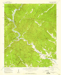 Tugaloo Lake Georgia Historical topographic map, 1:24000 scale, 7.5 X 7.5 Minute, Year 1957