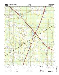 Wadboo Swamp South Carolina Current topographic map, 1:24000 scale, 7.5 X 7.5 Minute, Year 2014