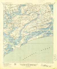 Wadmelaw Island South Carolina Historical topographic map, 1:62500 scale, 15 X 15 Minute, Year 1944