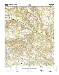 Wagener South Carolina Current topographic map, 1:24000 scale, 7.5 X 7.5 Minute, Year 2014