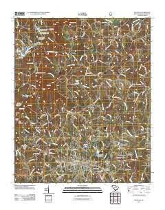 Walhalla South Carolina Historical topographic map, 1:24000 scale, 7.5 X 7.5 Minute, Year 2011
