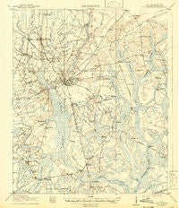 Walterboro South Carolina Historical topographic map, 1:62500 scale, 15 X 15 Minute, Year 1918