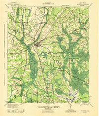 Walterboro South Carolina Historical topographic map, 1:62500 scale, 15 X 15 Minute, Year 1943