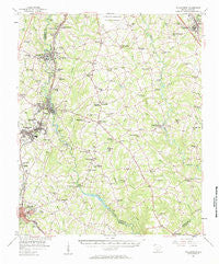 Williamston South Carolina Historical topographic map, 1:62500 scale, 15 X 15 Minute, Year 1957