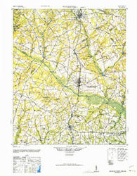 Woodford South Carolina Historical topographic map, 1:62500 scale, 15 X 15 Minute, Year 1946