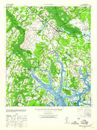 Yemassee South Carolina Historical topographic map, 1:62500 scale, 15 X 15 Minute, Year 1943