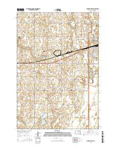 Aberdeen West South Dakota Current topographic map, 1:24000 scale, 7.5 X 7.5 Minute, Year 2015