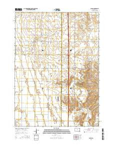 Alsen South Dakota Current topographic map, 1:24000 scale, 7.5 X 7.5 Minute, Year 2015
