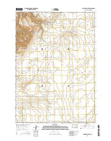 Artichoke Butte South Dakota Current topographic map, 1:24000 scale, 7.5 X 7.5 Minute, Year 2015