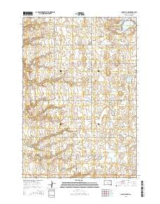 Baileys Lake South Dakota Current topographic map, 1:24000 scale, 7.5 X 7.5 Minute, Year 2015