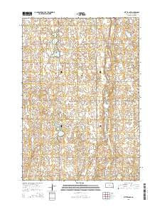 Bitter Lake South Dakota Current topographic map, 1:24000 scale, 7.5 X 7.5 Minute, Year 2015