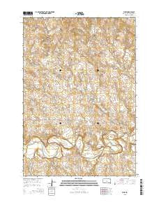 Bixby South Dakota Current topographic map, 1:24000 scale, 7.5 X 7.5 Minute, Year 2015
