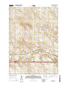 Brakke Dam South Dakota Current topographic map, 1:24000 scale, 7.5 X 7.5 Minute, Year 2015