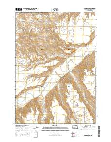 Brennan Flat South Dakota Current topographic map, 1:24000 scale, 7.5 X 7.5 Minute, Year 2015