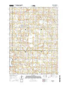 Bryant South Dakota Current topographic map, 1:24000 scale, 7.5 X 7.5 Minute, Year 2015