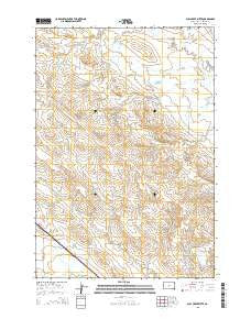 Bull Creek Butte South Dakota Current topographic map, 1:24000 scale, 7.5 X 7.5 Minute, Year 2015