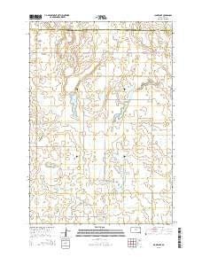 Clark Lake South Dakota Current topographic map, 1:24000 scale, 7.5 X 7.5 Minute, Year 2015