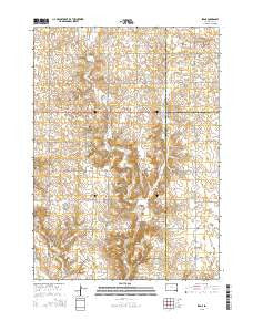 Irene South Dakota Current topographic map, 1:24000 scale, 7.5 X 7.5 Minute, Year 2015