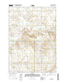 Isham Lake South Dakota Current topographic map, 1:24000 scale, 7.5 X 7.5 Minute, Year 2015
