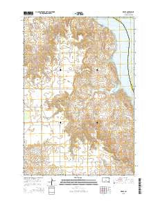 Kenel South Dakota Current topographic map, 1:24000 scale, 7.5 X 7.5 Minute, Year 2015