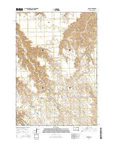 Kirley South Dakota Current topographic map, 1:24000 scale, 7.5 X 7.5 Minute, Year 2015
