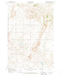Kline Buttes South Dakota Historical topographic map, 1:24000 scale, 7.5 X 7.5 Minute, Year 1966