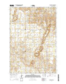 Kline Buttes South Dakota Current topographic map, 1:24000 scale, 7.5 X 7.5 Minute, Year 2015