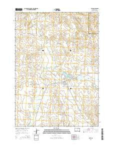 Kyle South Dakota Current topographic map, 1:24000 scale, 7.5 X 7.5 Minute, Year 2015