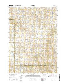Kyle NE South Dakota Current topographic map, 1:24000 scale, 7.5 X 7.5 Minute, Year 2015