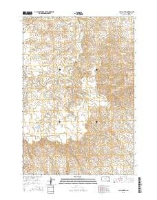 La Plant SW South Dakota Current topographic map, 1:24000 scale, 7.5 X 7.5 Minute, Year 2015
