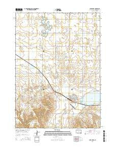 Lake Andes South Dakota Current topographic map, 1:24000 scale, 7.5 X 7.5 Minute, Year 2015