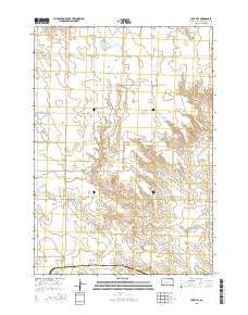 Lake Hill South Dakota Current topographic map, 1:24000 scale, 7.5 X 7.5 Minute, Year 2015