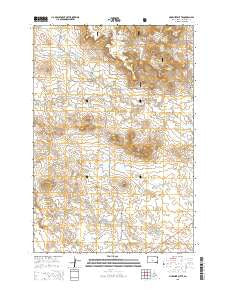 McKenzie Butte South Dakota Current topographic map, 1:24000 scale, 7.5 X 7.5 Minute, Year 2015