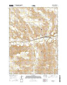 Midland South Dakota Current topographic map, 1:24000 scale, 7.5 X 7.5 Minute, Year 2015