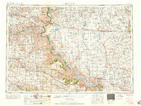 Mitchell South Dakota Historical topographic map, 1:250000 scale, 1 X 2 Degree, Year 1959