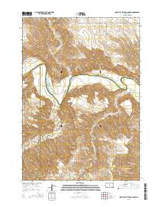 Mouth of Little Dog Creek South Dakota Current topographic map, 1:24000 scale, 7.5 X 7.5 Minute, Year 2015