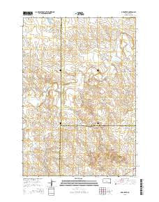 Mud Creek South Dakota Current topographic map, 1:24000 scale, 7.5 X 7.5 Minute, Year 2015