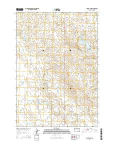 Newell Lake South Dakota Current topographic map, 1:24000 scale, 7.5 X 7.5 Minute, Year 2015