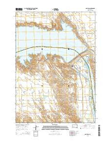 Oahe Dam South Dakota Current topographic map, 1:24000 scale, 7.5 X 7.5 Minute, Year 2015
