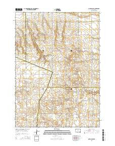Oak Hollow South Dakota Current topographic map, 1:24000 scale, 7.5 X 7.5 Minute, Year 2015