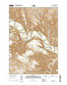 Okaton SW South Dakota Current topographic map, 1:24000 scale, 7.5 X 7.5 Minute, Year 2015