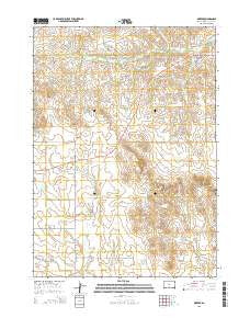 Okreek South Dakota Current topographic map, 1:24000 scale, 7.5 X 7.5 Minute, Year 2015