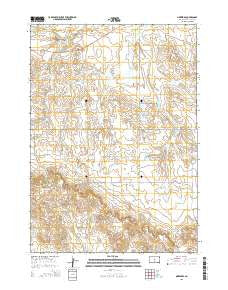 Okreek SE South Dakota Current topographic map, 1:24000 scale, 7.5 X 7.5 Minute, Year 2015