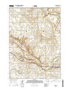 Parker South Dakota Current topographic map, 1:24000 scale, 7.5 X 7.5 Minute, Year 2015
